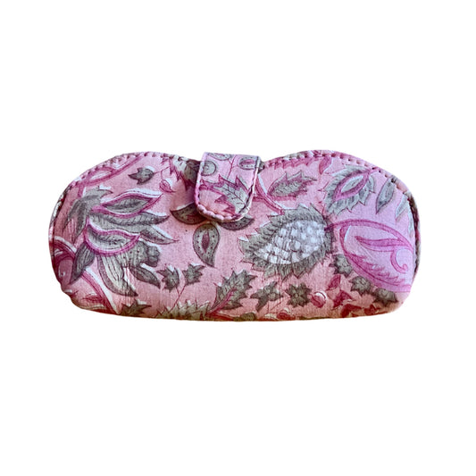 Coral Velvet Lined Glasses Case