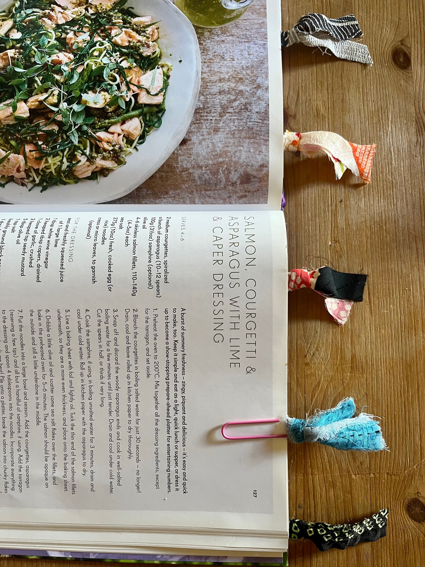 PACK OF 5 Vintage Kimono and Sari Cookbook Markers