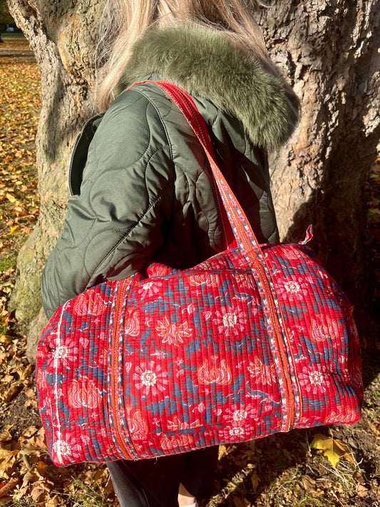 Ruby Red Weekend Duffle Bag