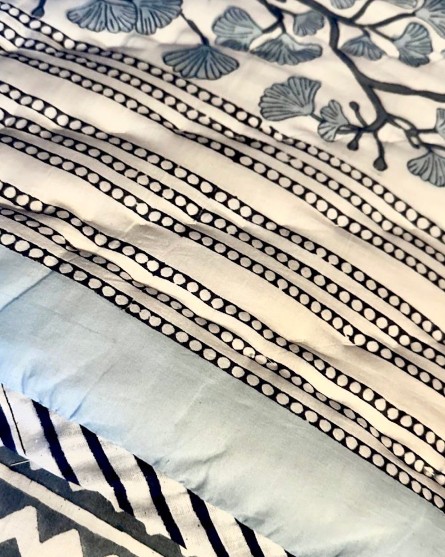 Ziggy Block Printed Super King Sized Quilt