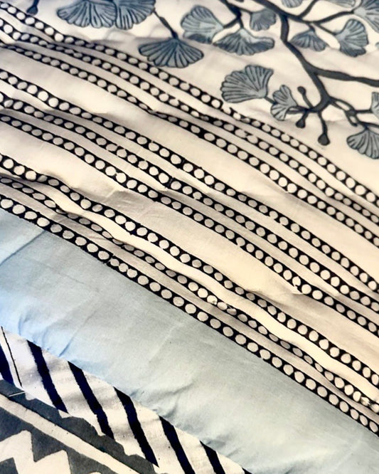 Ziggy Block Printed Super King Sized Quilt