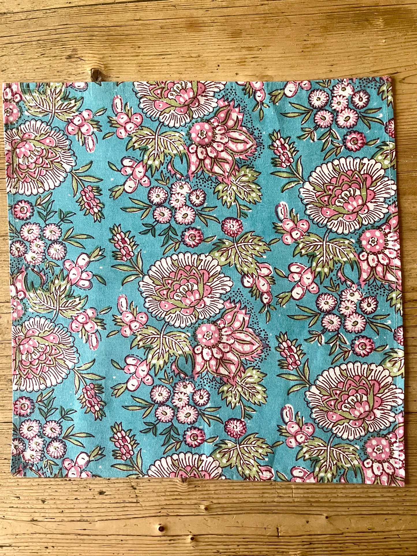 Hand Block Printed Napkins Sky Garden