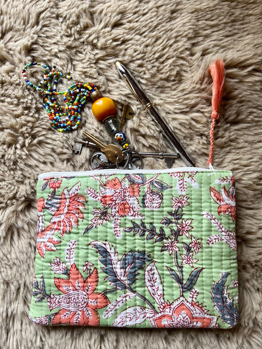 Jasmin Block Print Pouch