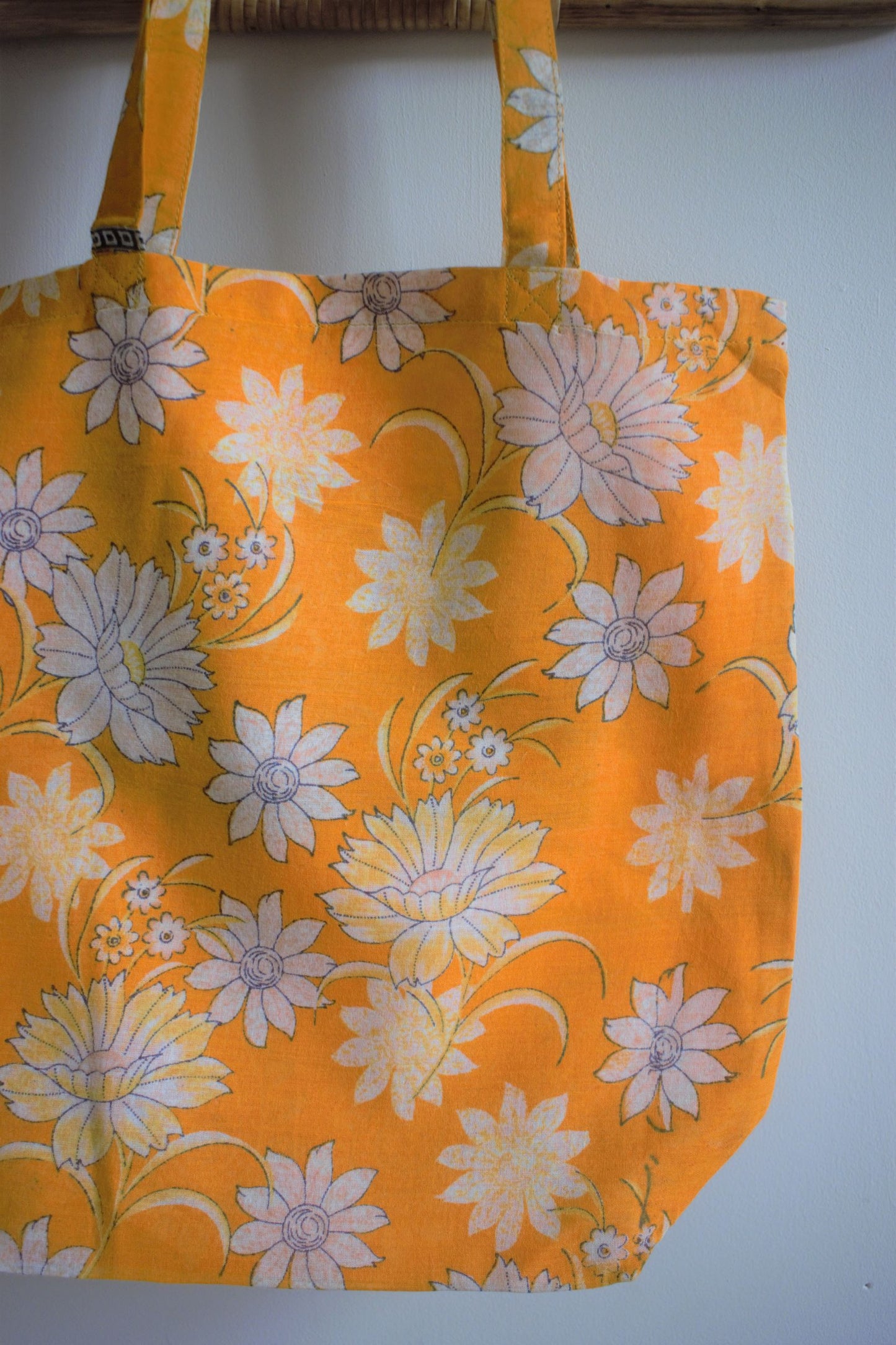 Vintage cotton sari tote shopping bags - 1