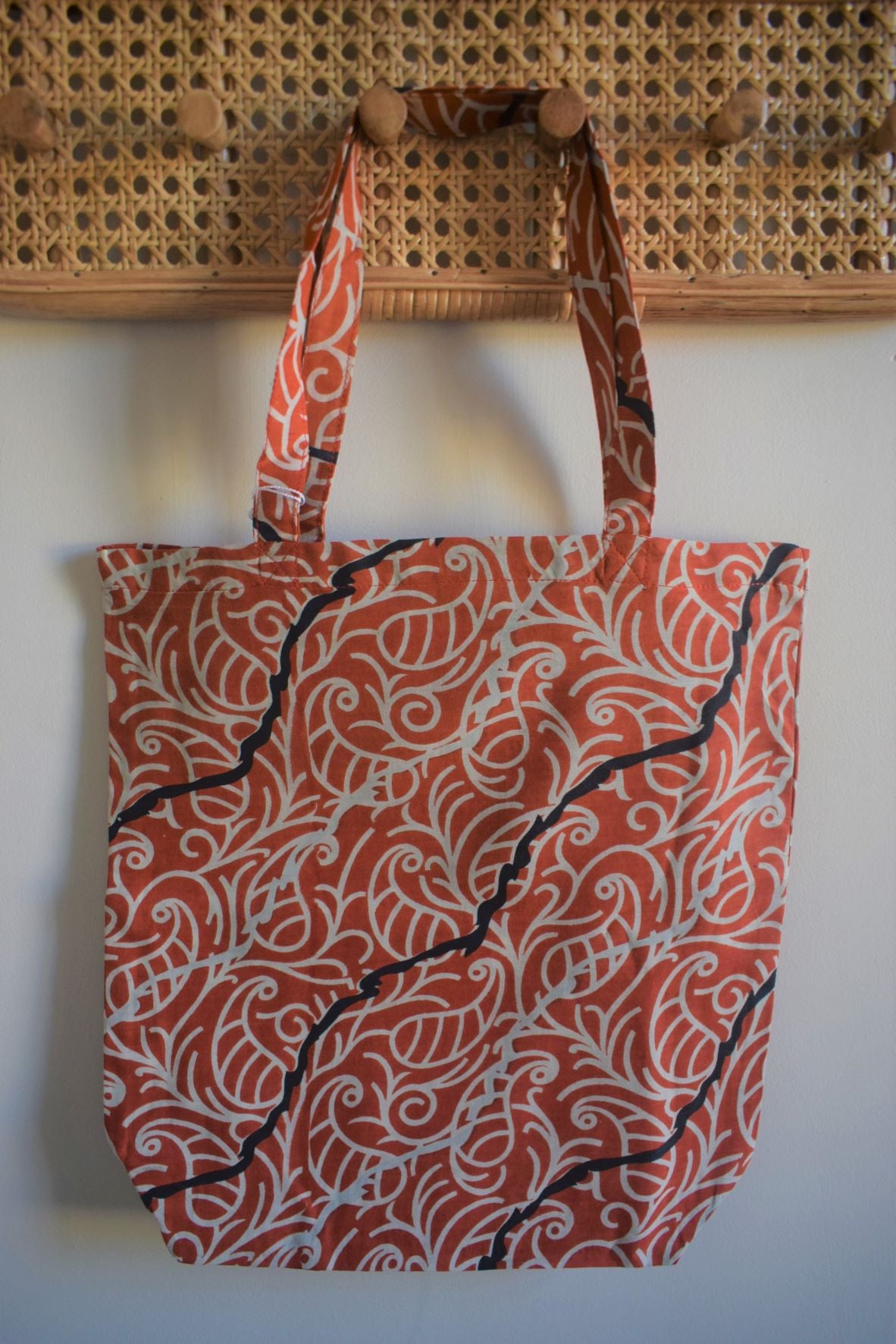 Vintage sari cotton tote shopping bag - 1