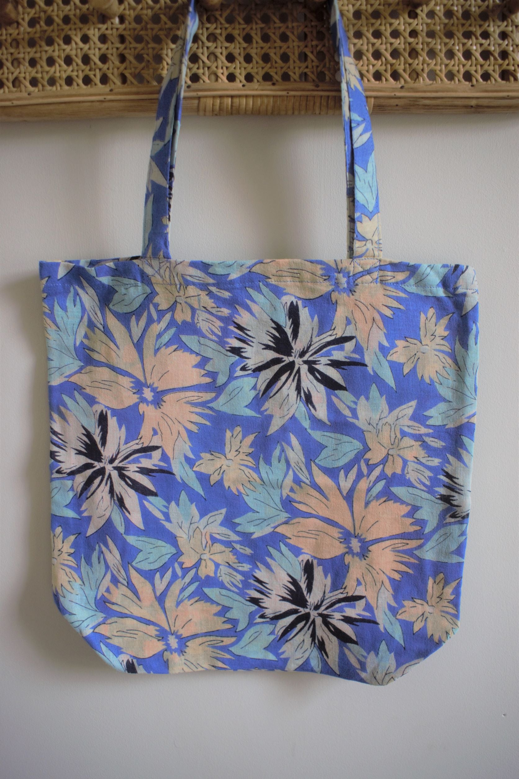 Vintage cotton sari tote shopping bags - 2