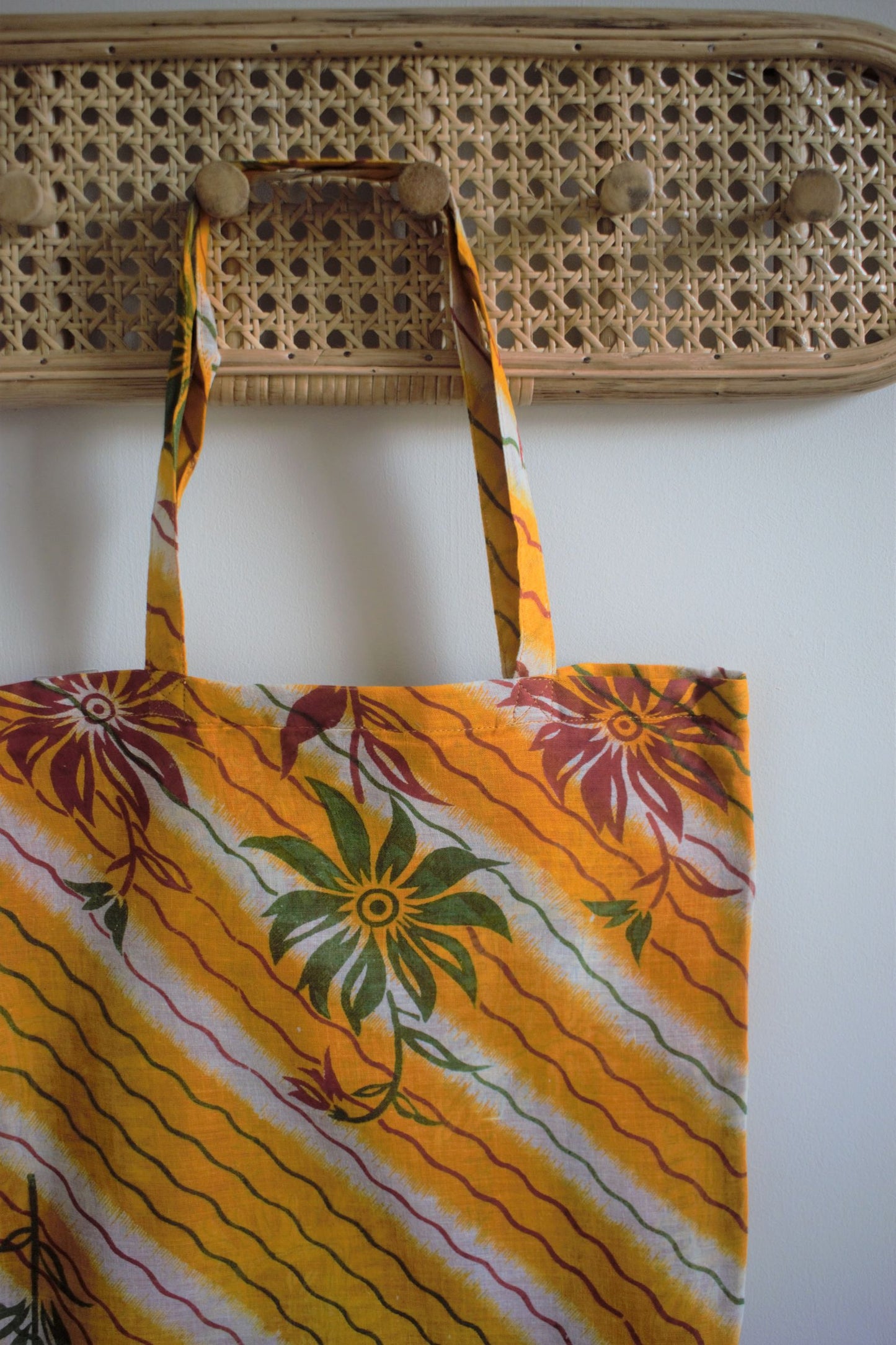 Vintage sari cotton tote shopping bag - 3