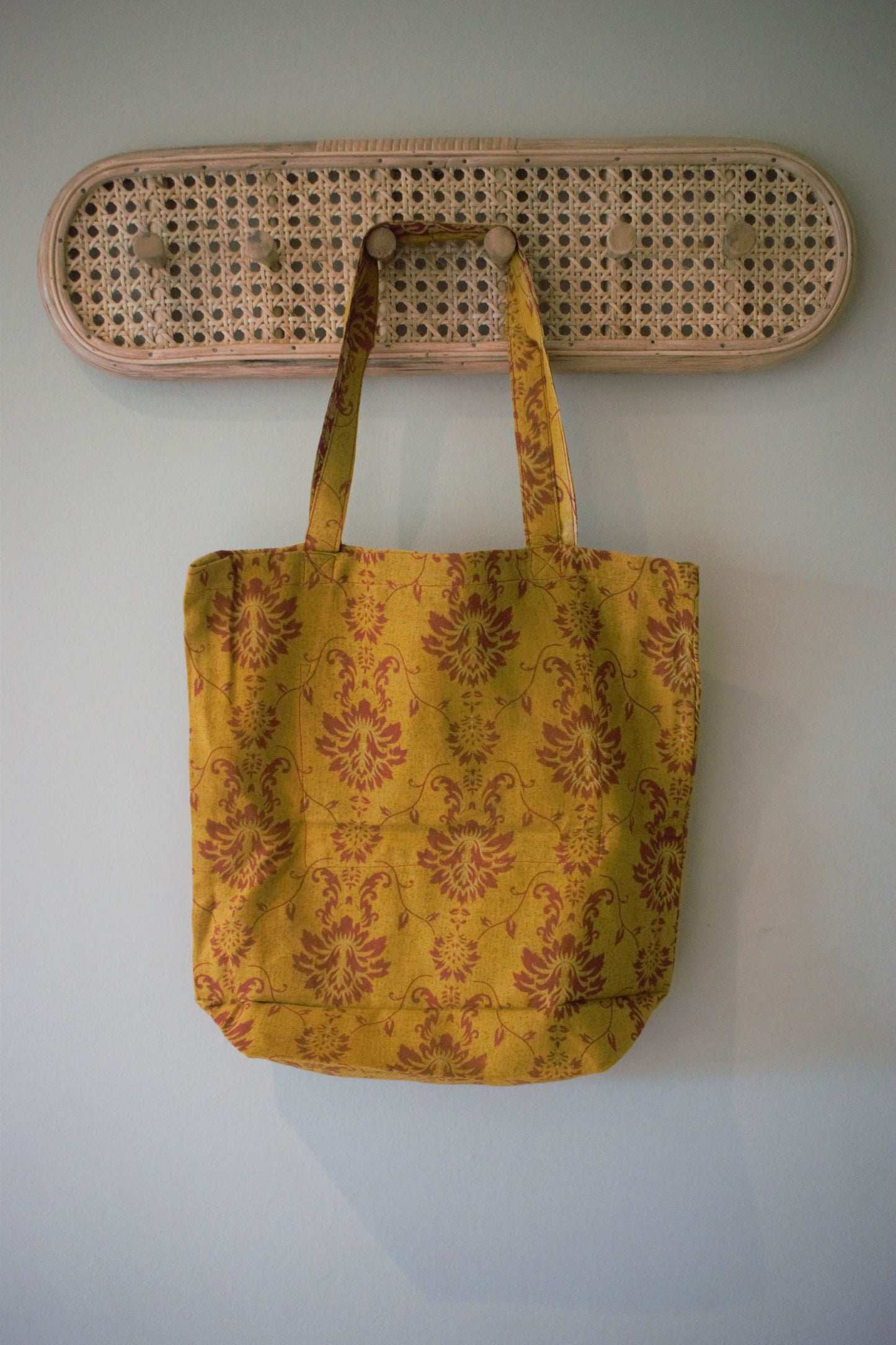 Vintage sari cotton tote shopping bag - 0