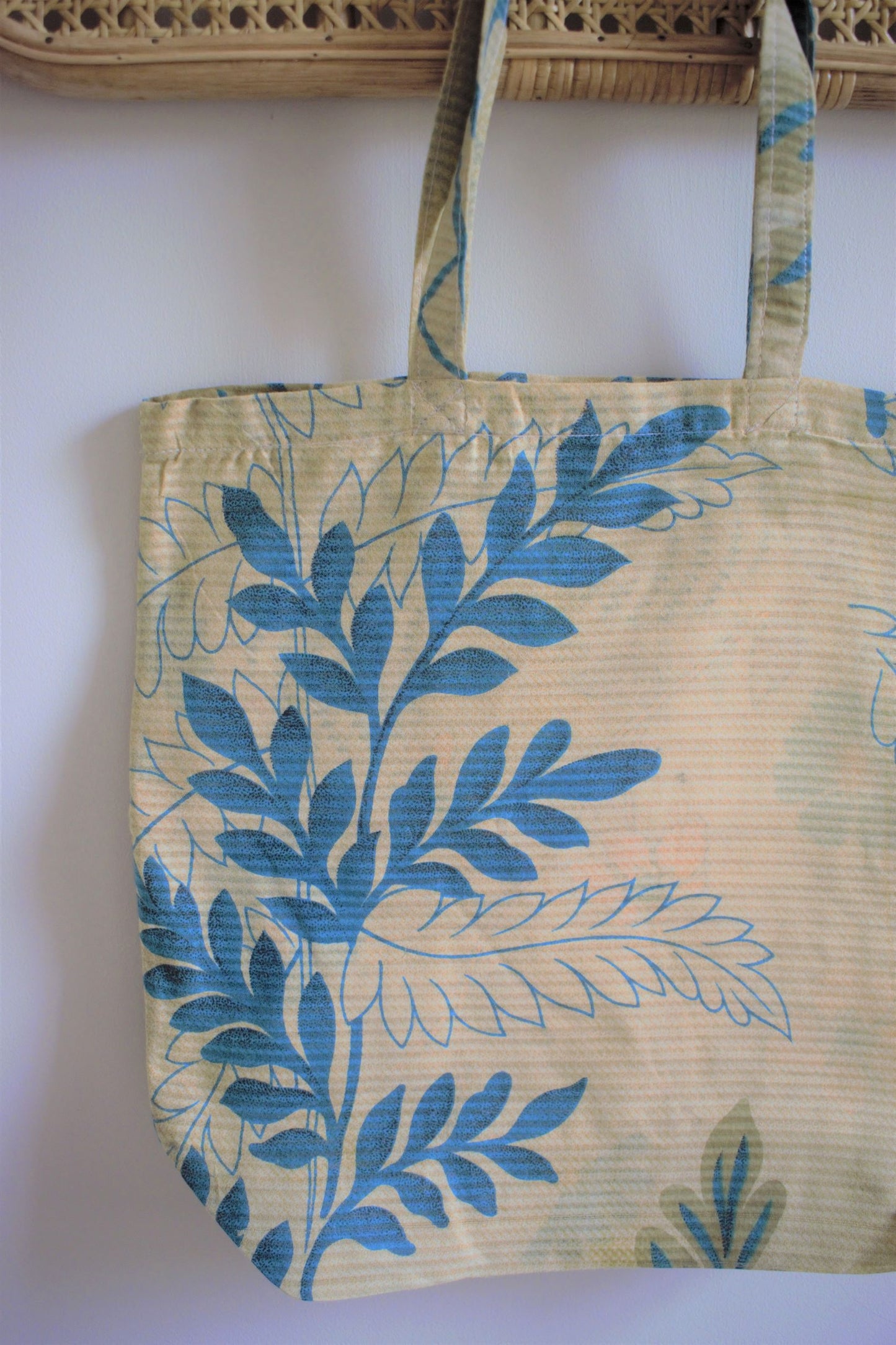 Vintage sari cotton tote shopping bag - 1