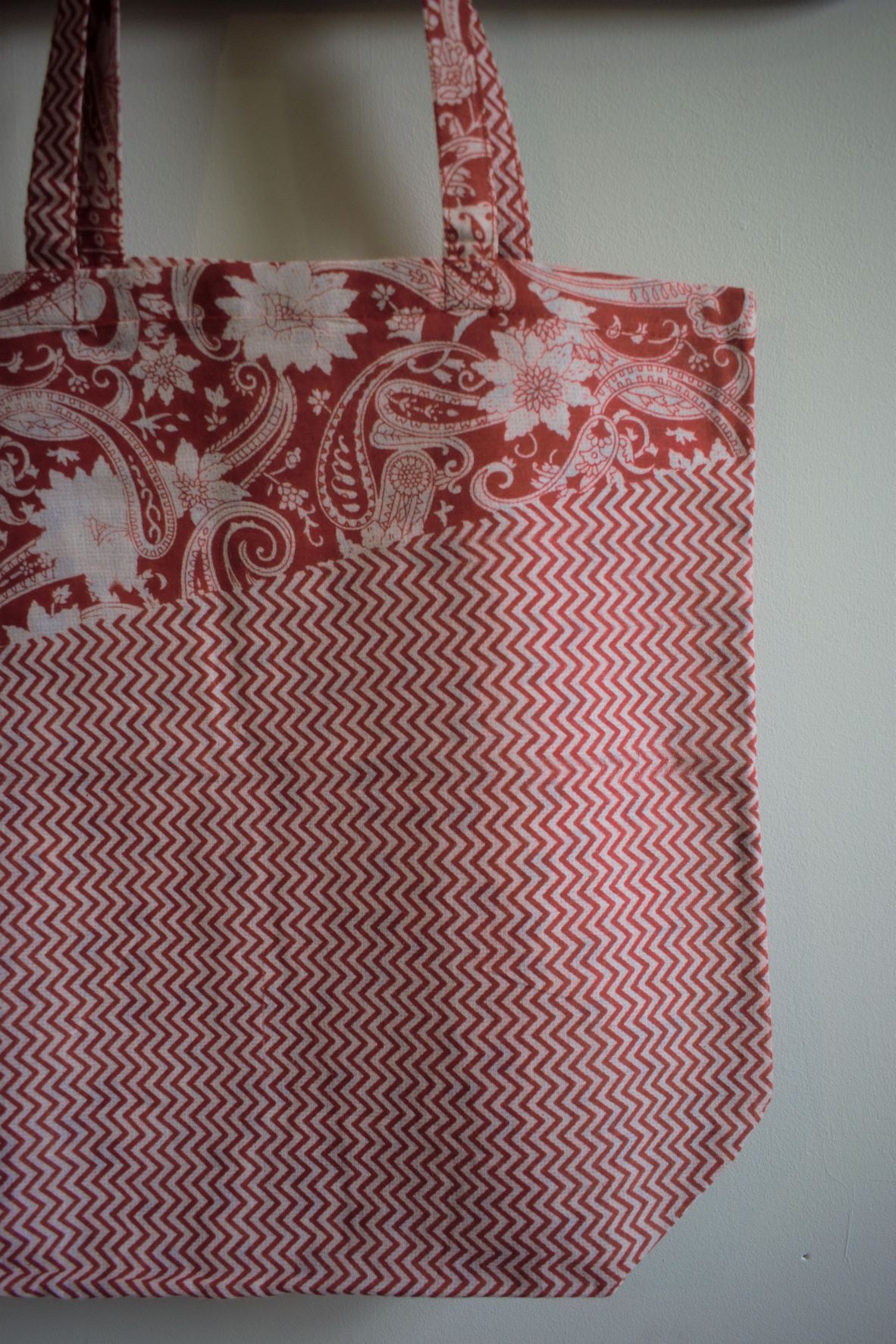 Vintage sari cotton tote shopping bag - 2