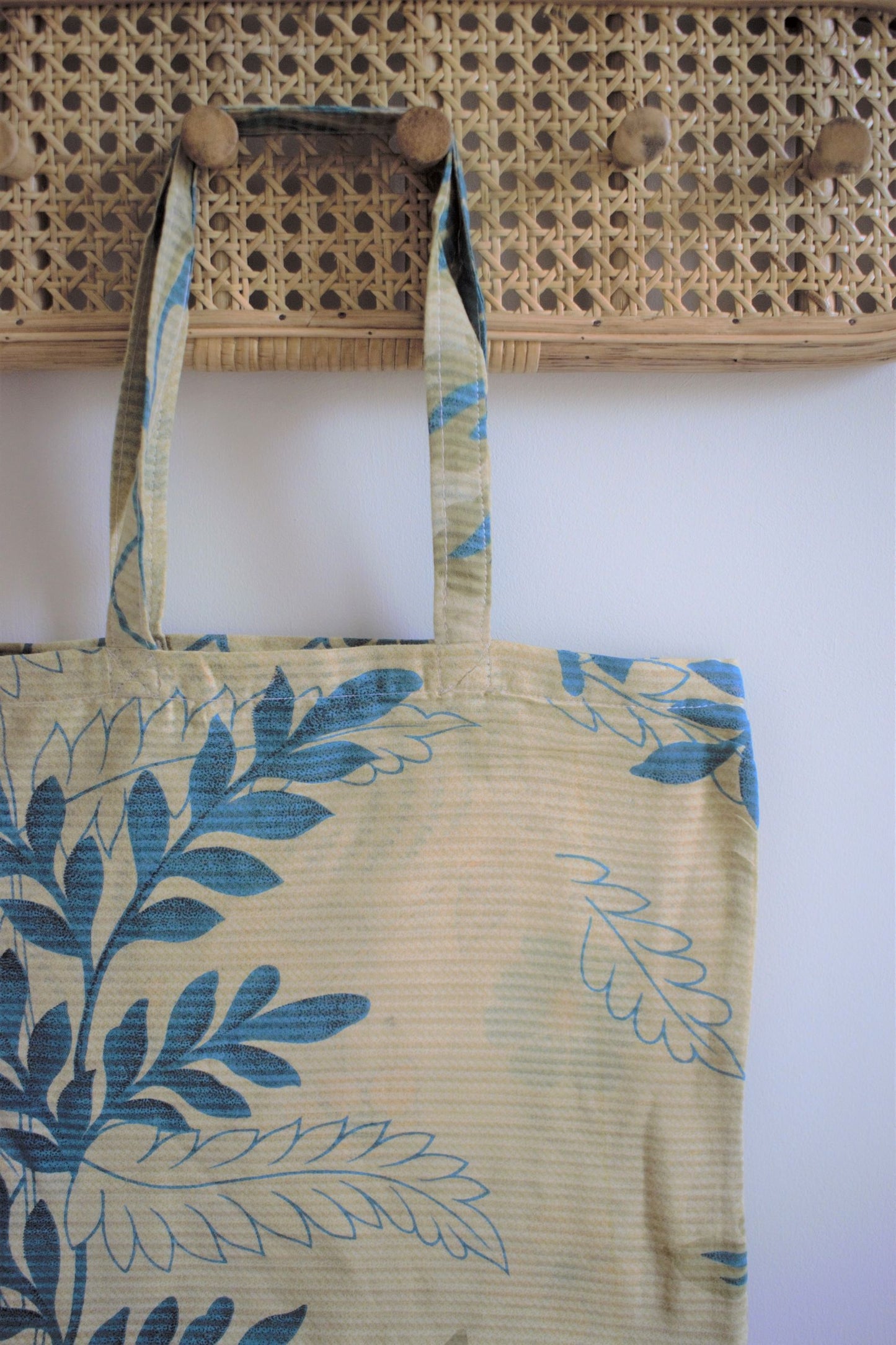 Vintage sari cotton tote shopping bag - 2