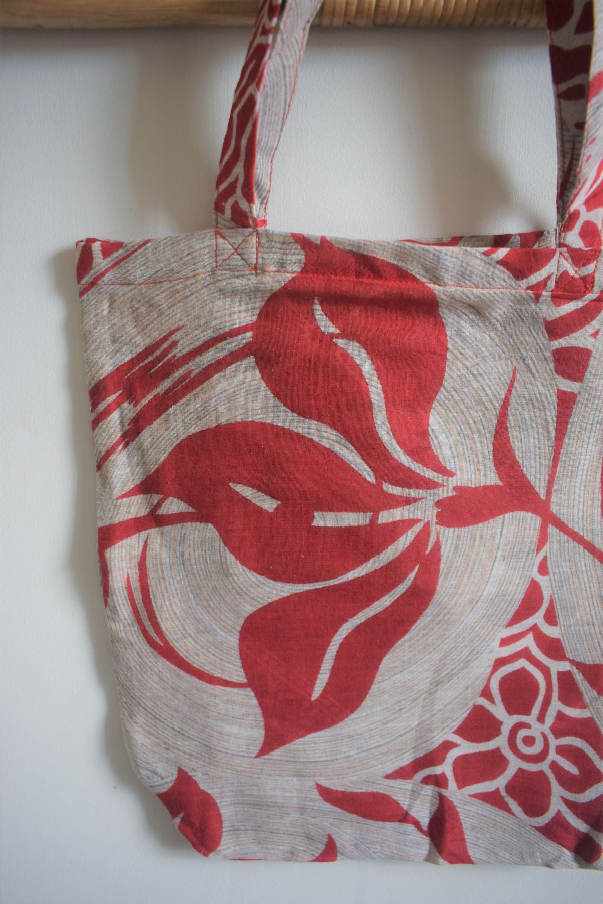 Vintage sari cotton tote shopping bag - 2