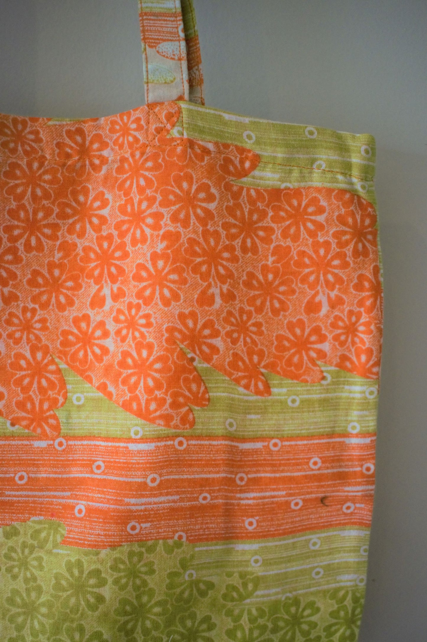 Vintage sari cotton tote shopping bag - 2