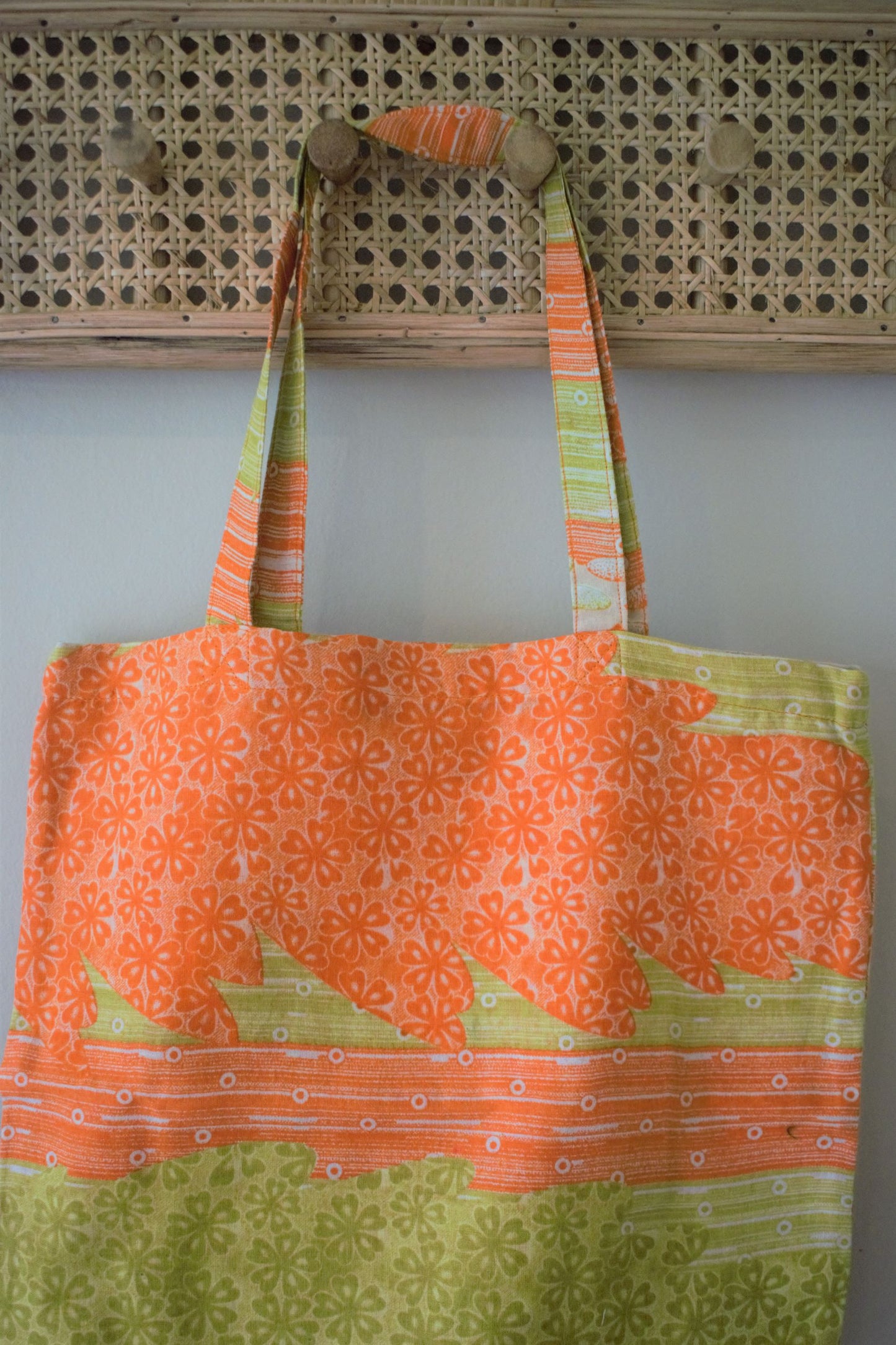 Vintage sari cotton tote shopping bag - 4