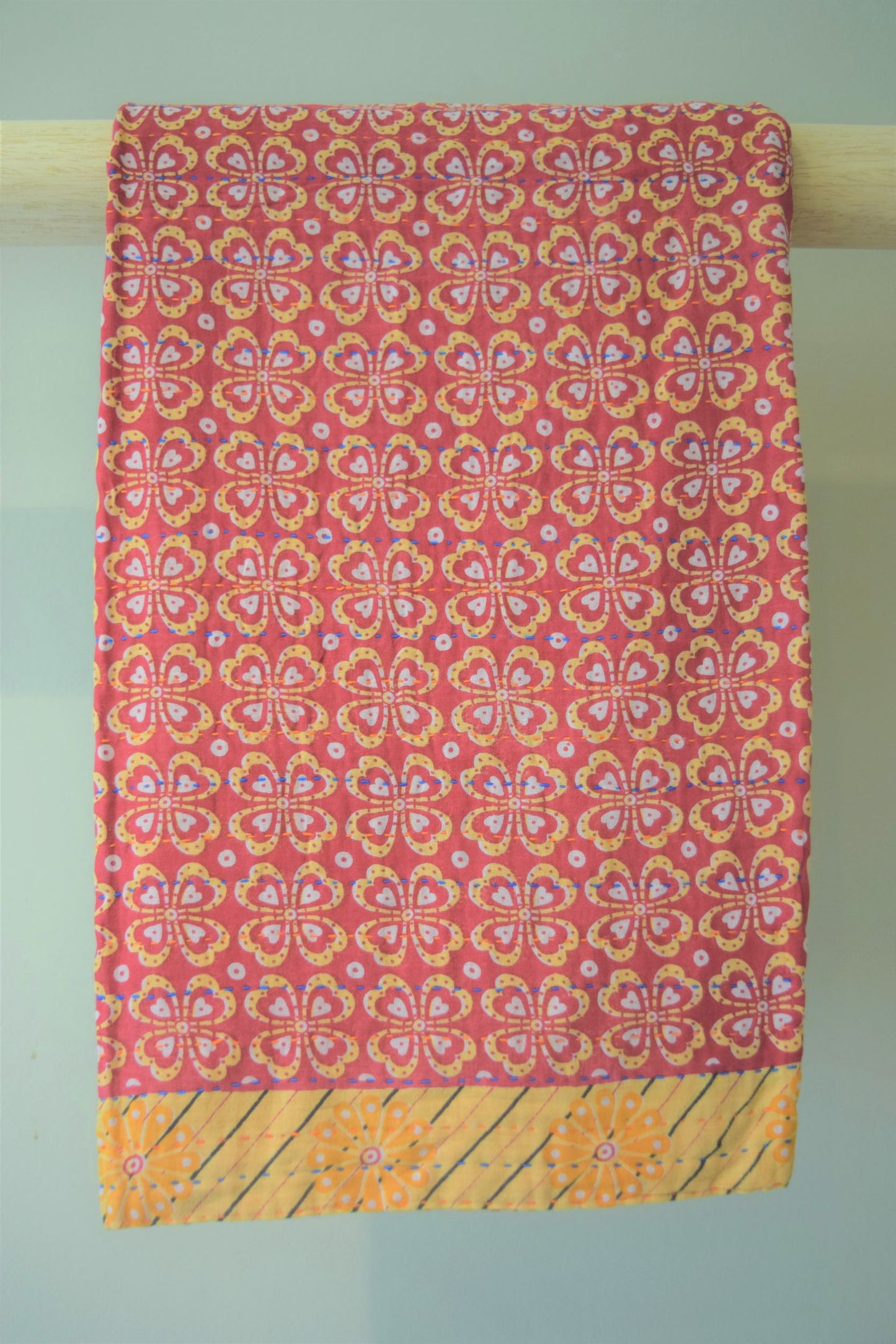 Unique cotton sari baby blanket - 1