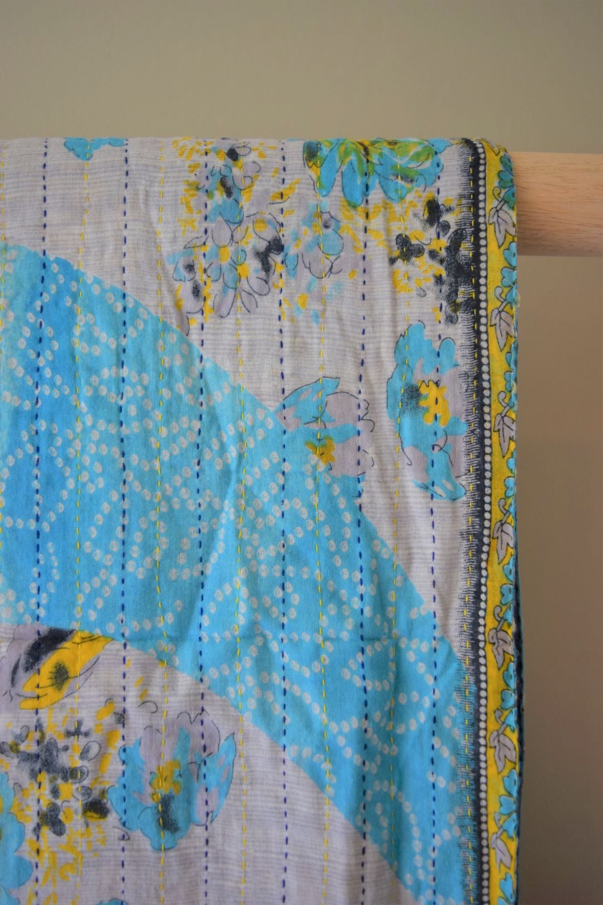 Vintage cotton sari scarves - 1