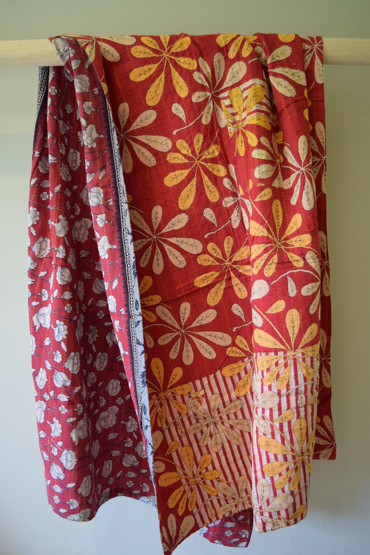 Vintage cotton sari scarves - 0