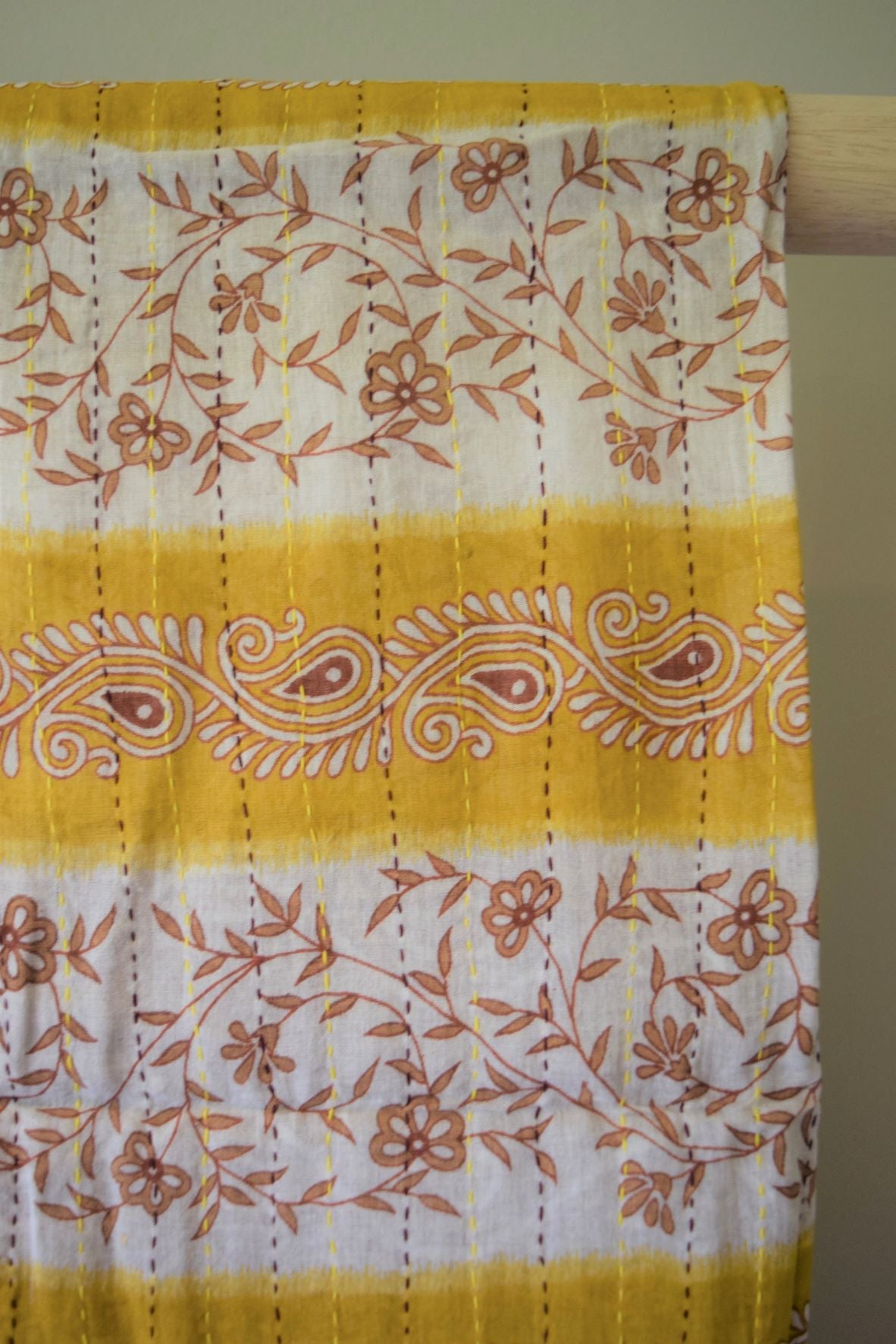 Vintage cotton sari scarves - 1