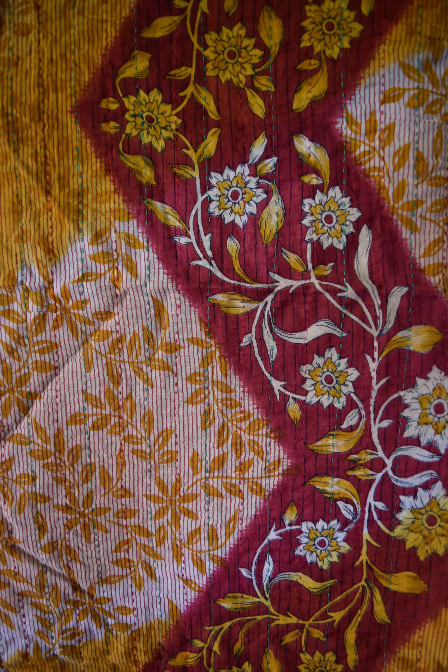 Vintage cotton sari scarves - 6