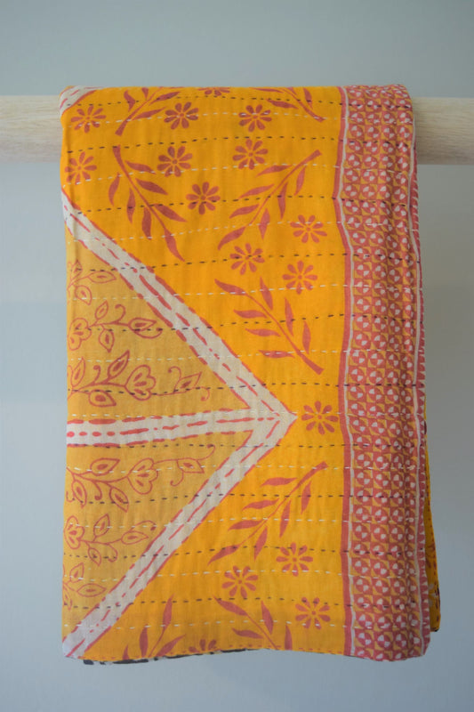 Unique cotton sari baby blanket - 0