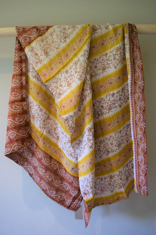 Vintage cotton sari scarves - 0