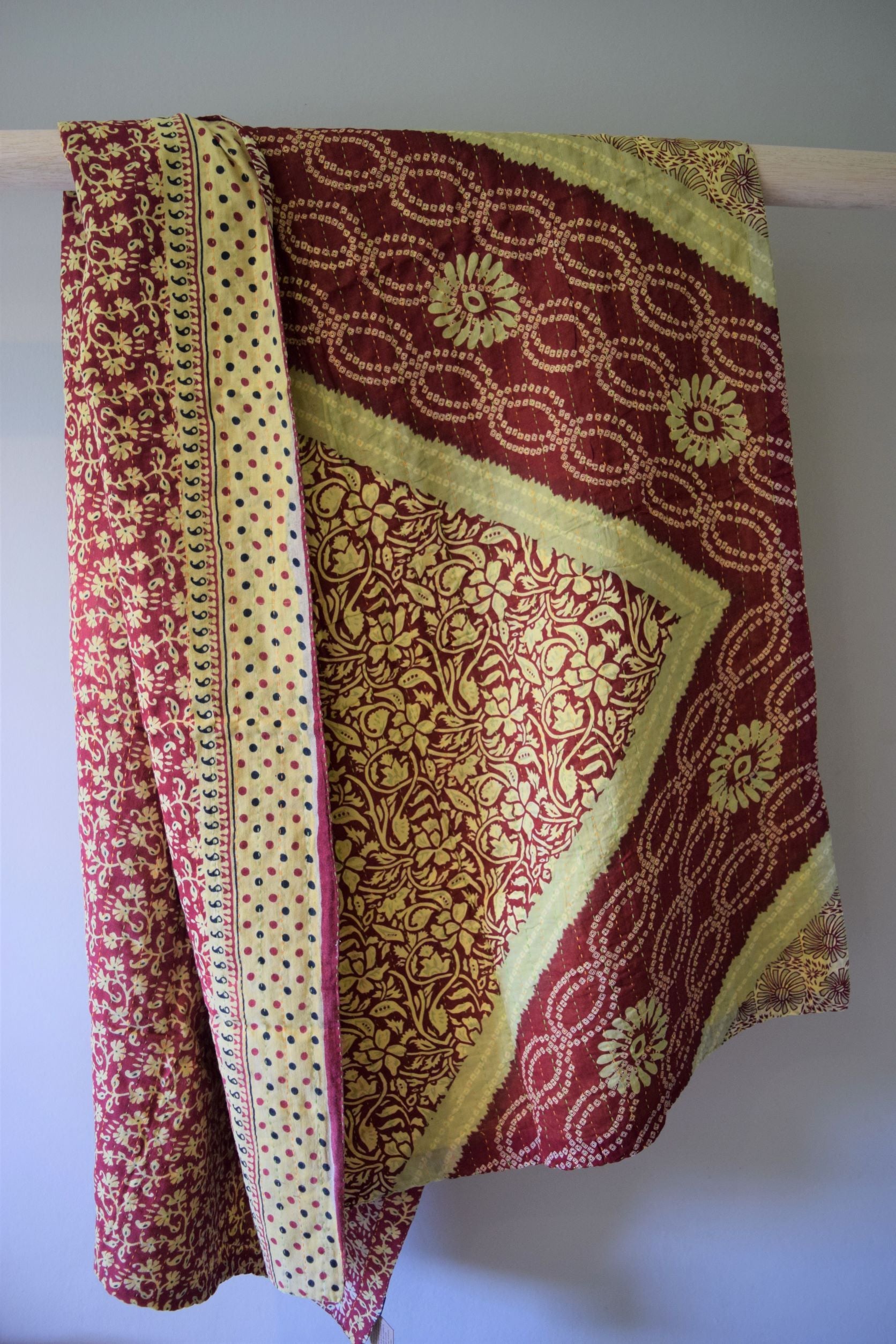 Vintage cotton sari scarves - 0