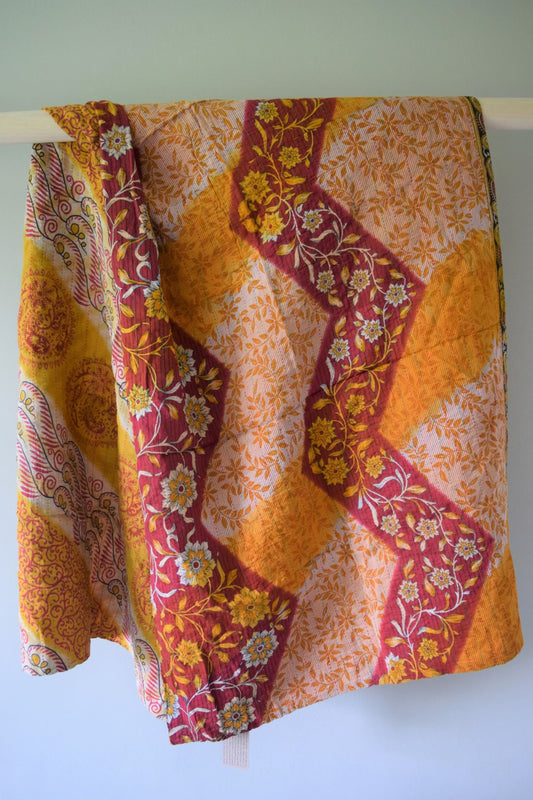 Vintage cotton sari scarves - 0