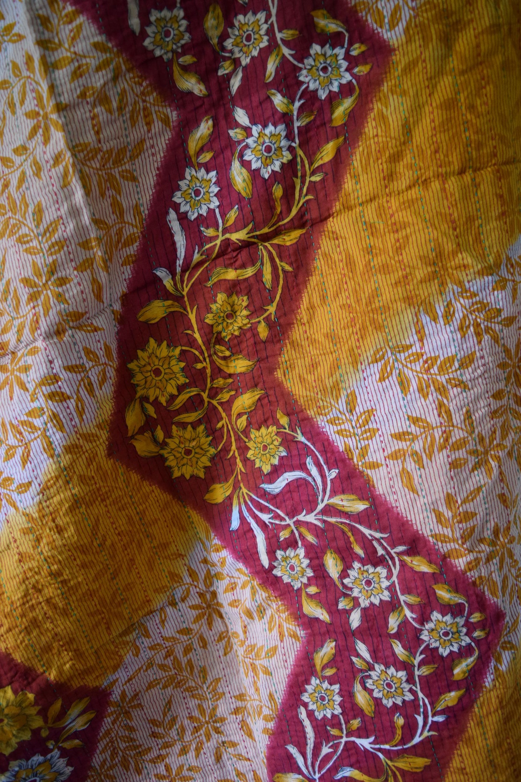 Vintage cotton sari scarves - 7