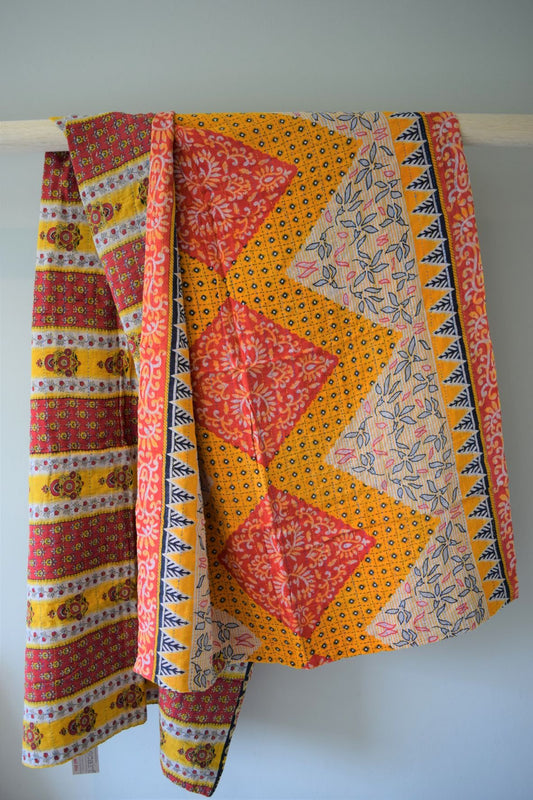 Vintage cotton sari scarves - 0