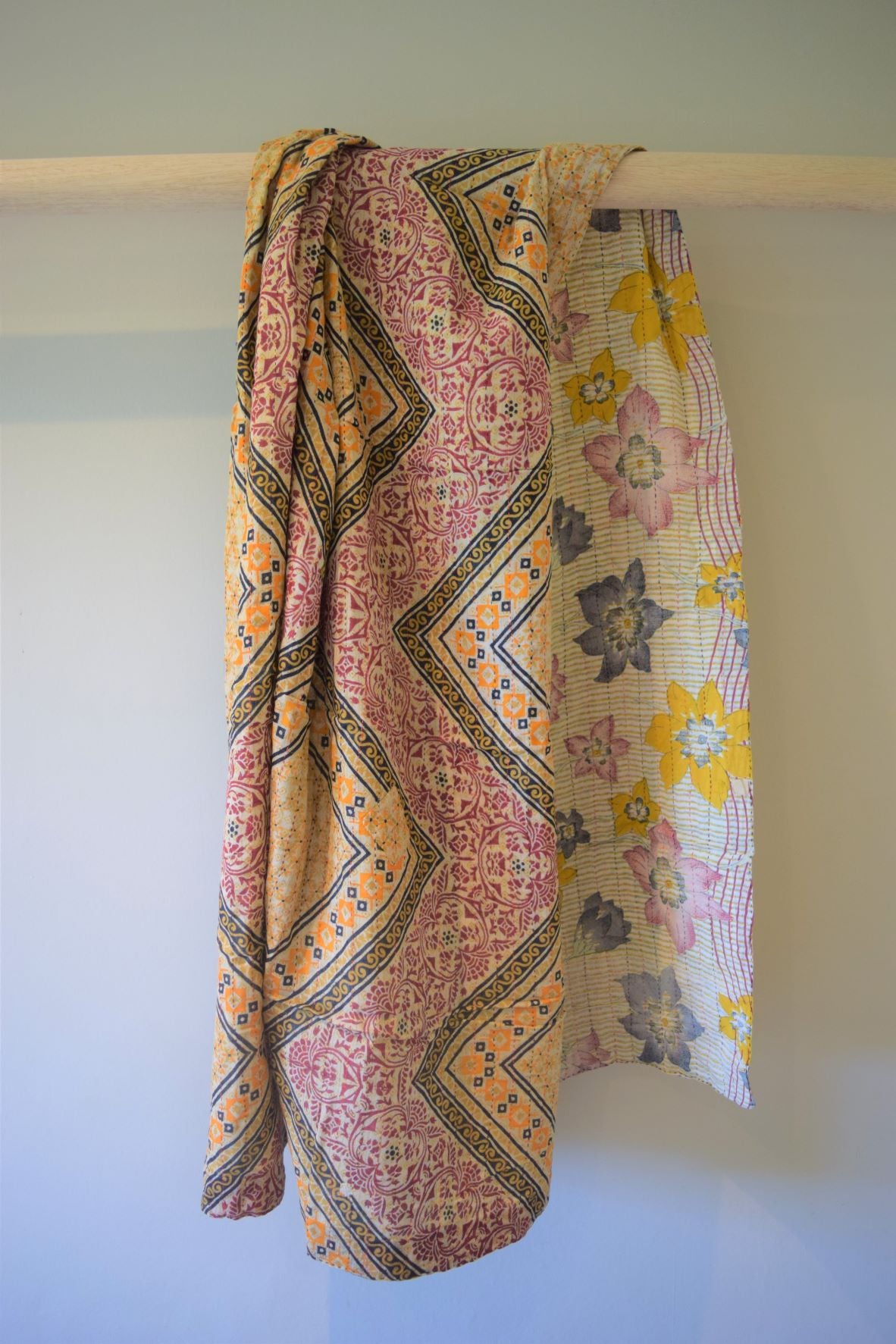 Vintage cotton sari scarves - 0