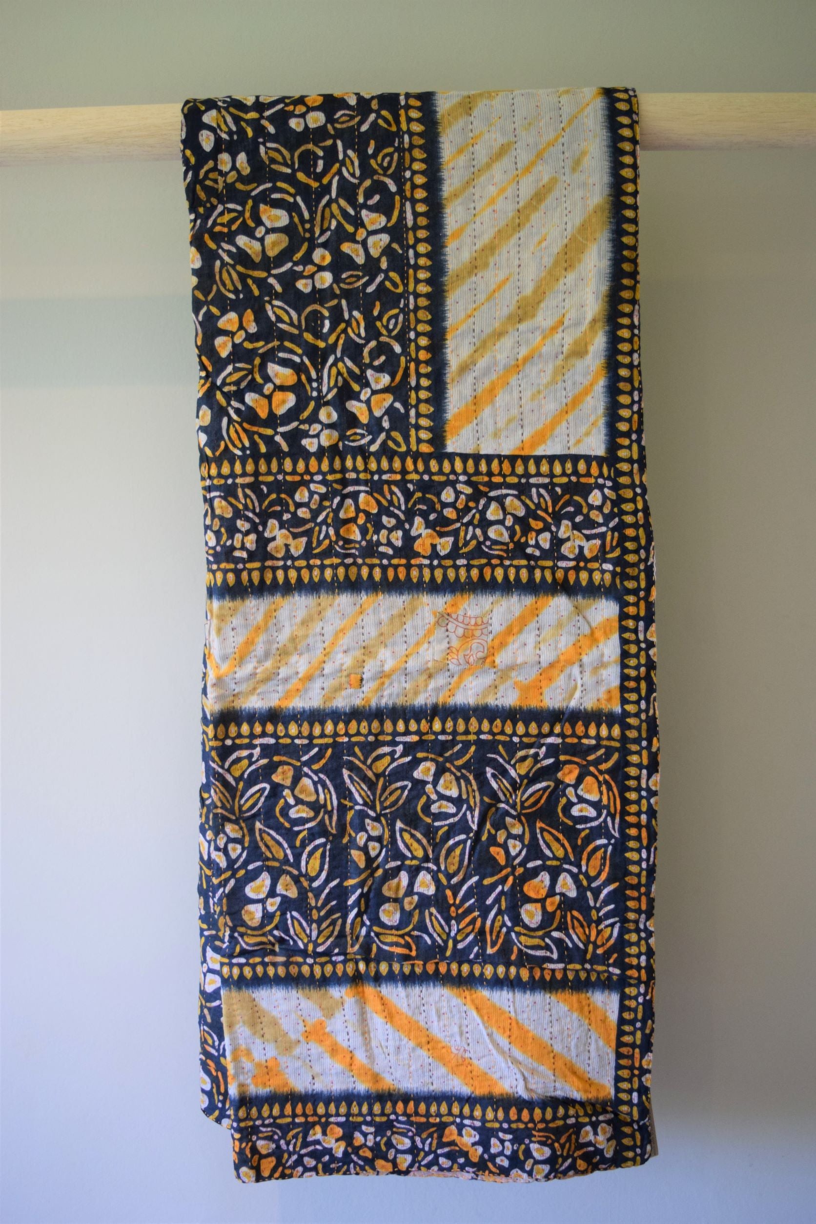 Vintage cotton sari scarves - 5