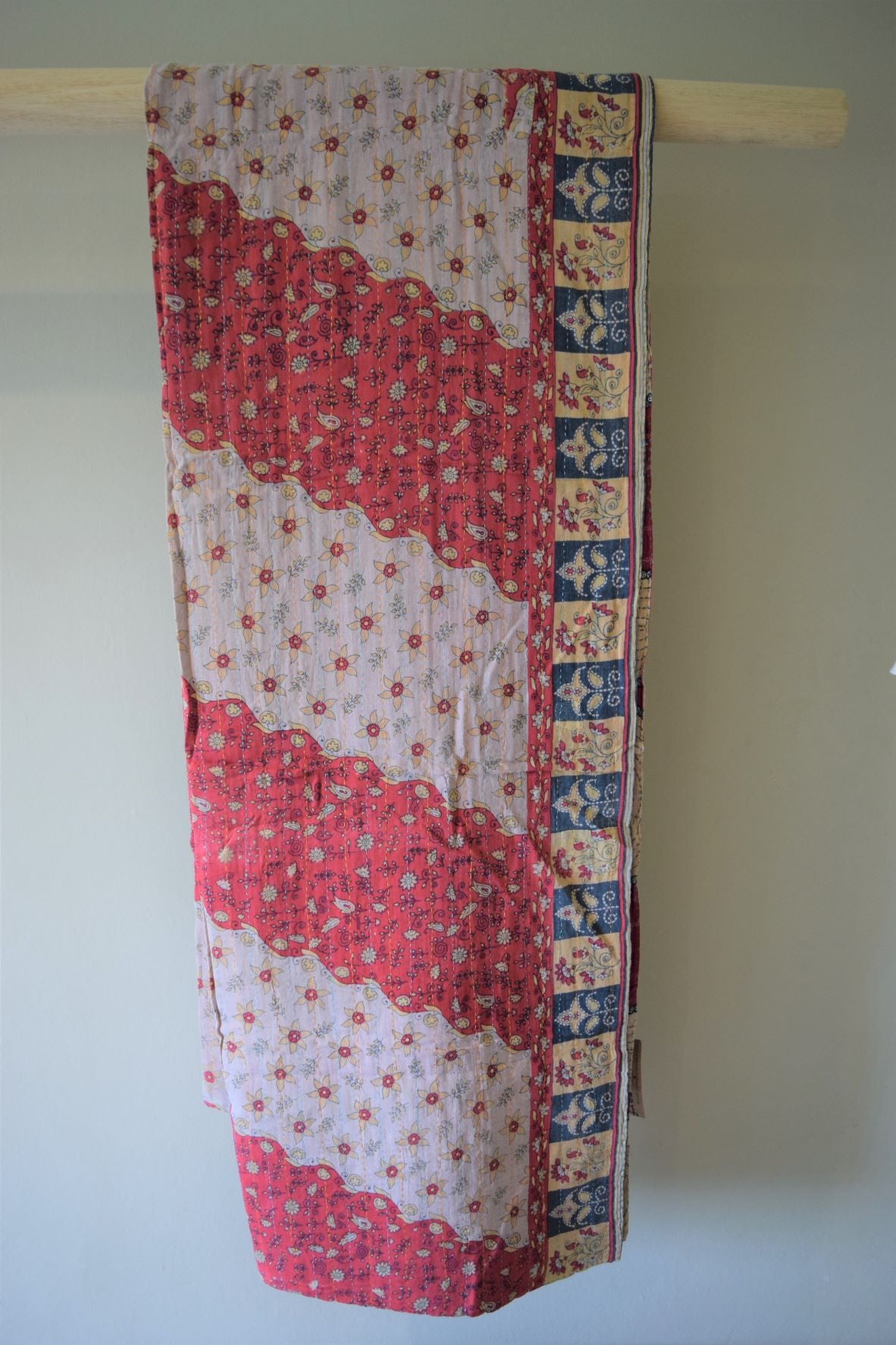 Vintage cotton sari scarves - 3