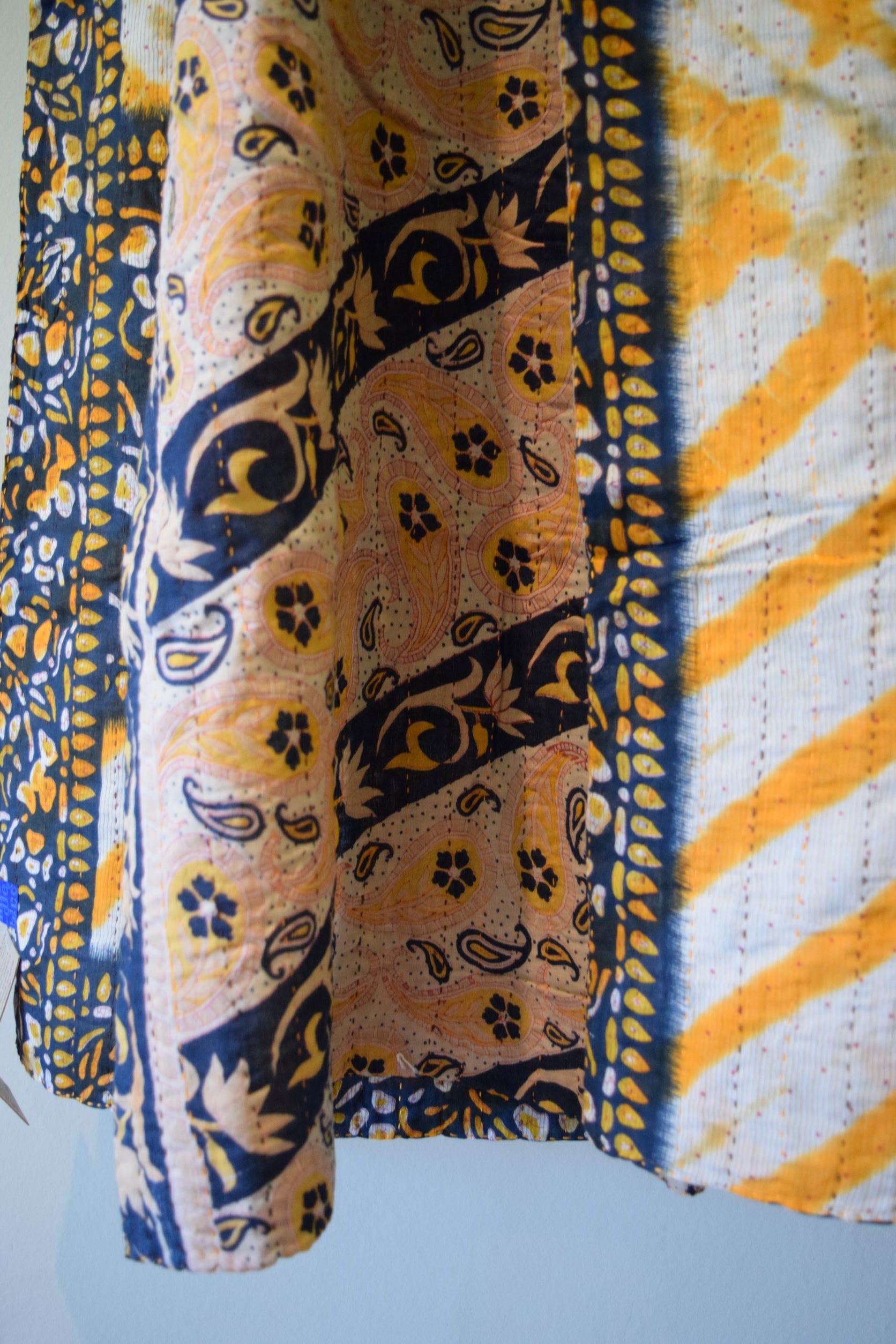 Vintage cotton sari scarves - 11