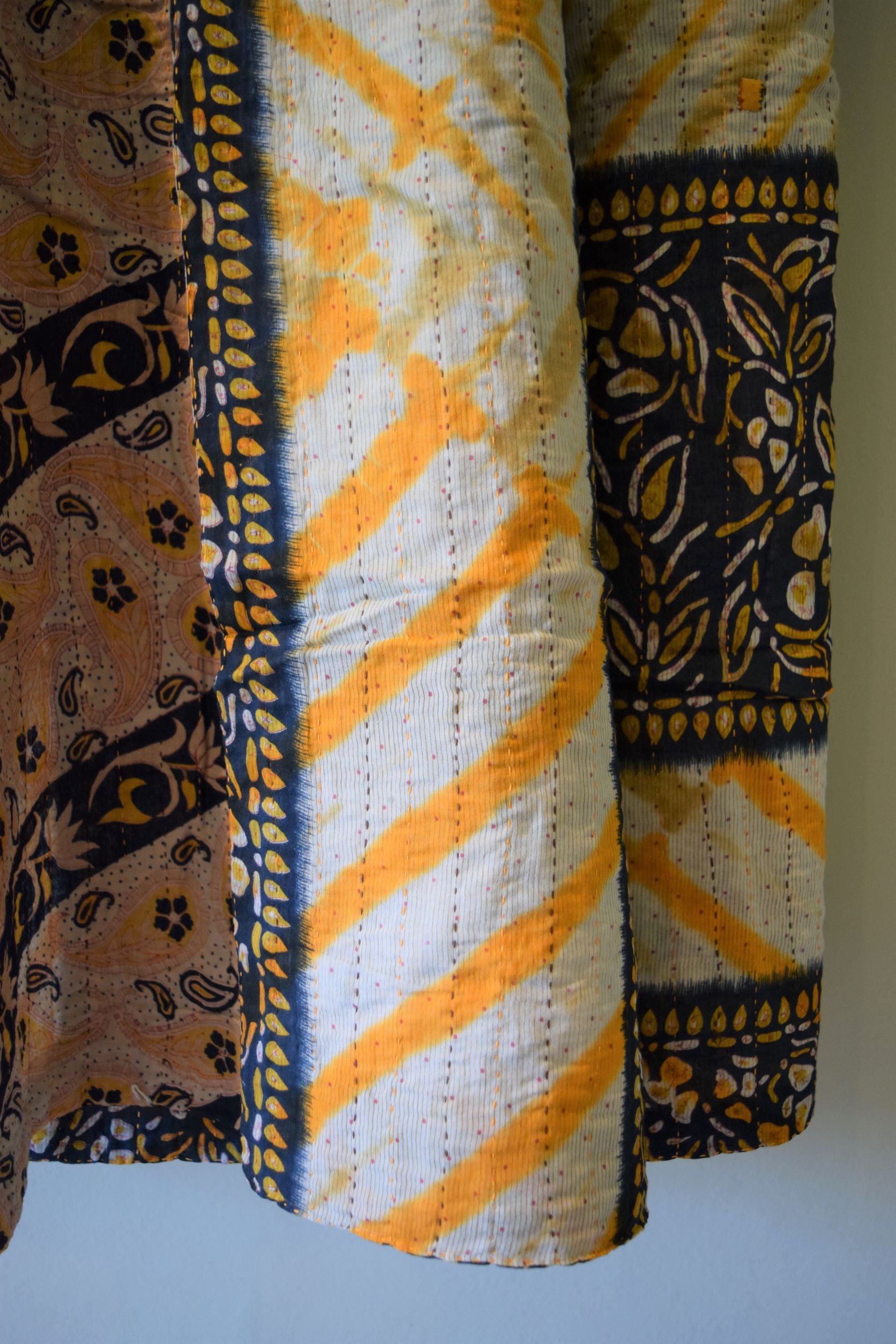 Vintage cotton sari scarves - 10