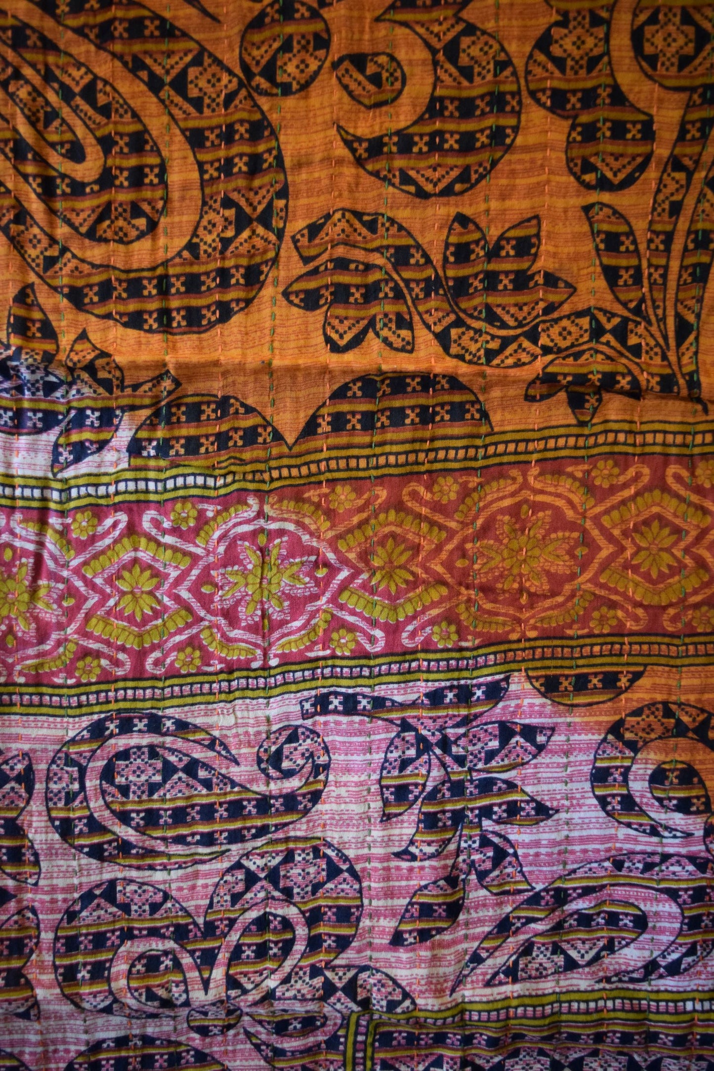 Vintage cotton sari scarves - 4