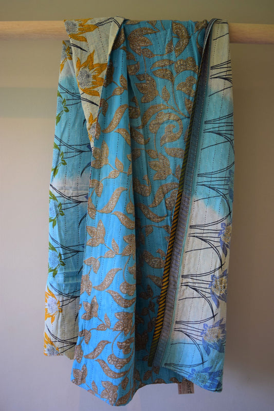 Vintage cotton sari scarves - 0