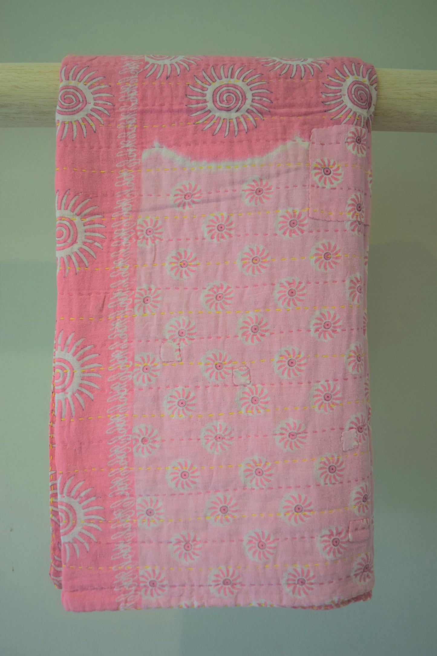 Unique cotton sari baby blanket - 1