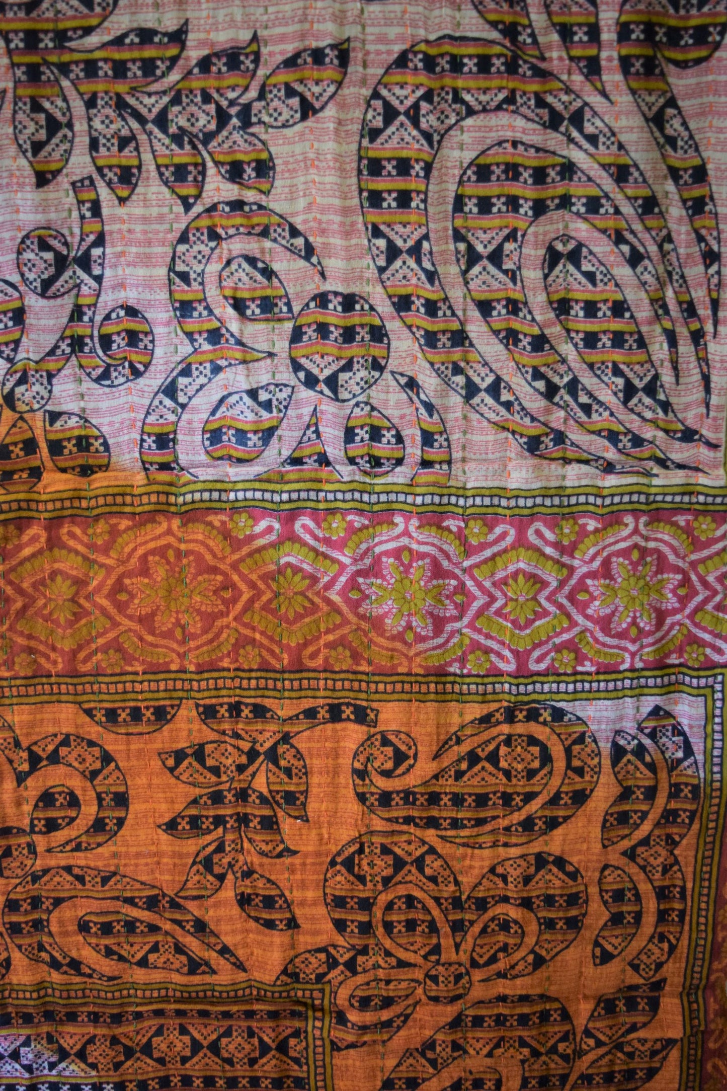 Vintage cotton sari scarves - 2