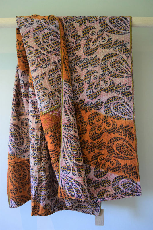 Vintage cotton sari scarves - 0