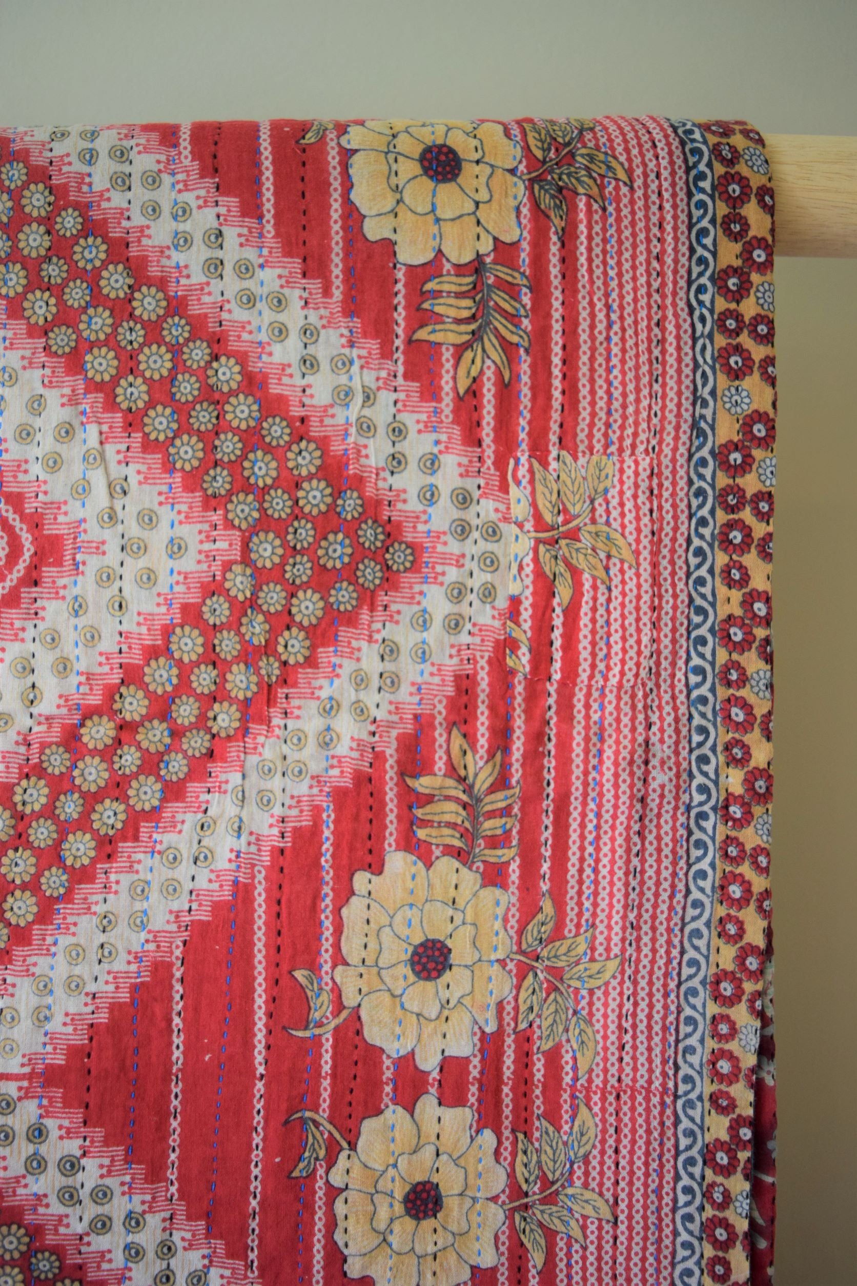 Vintage cotton sari scarves - 1