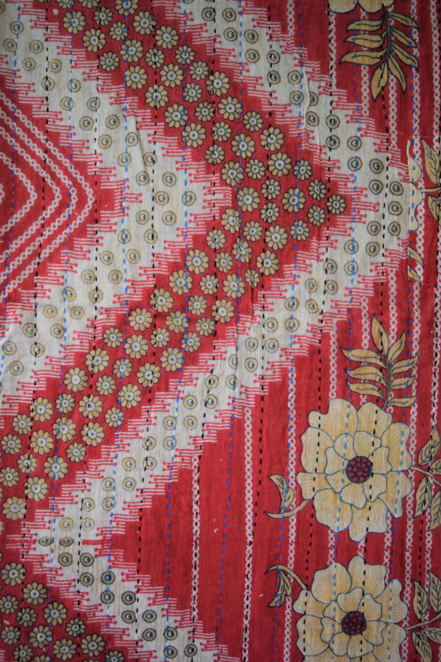 Vintage cotton sari scarves - 5