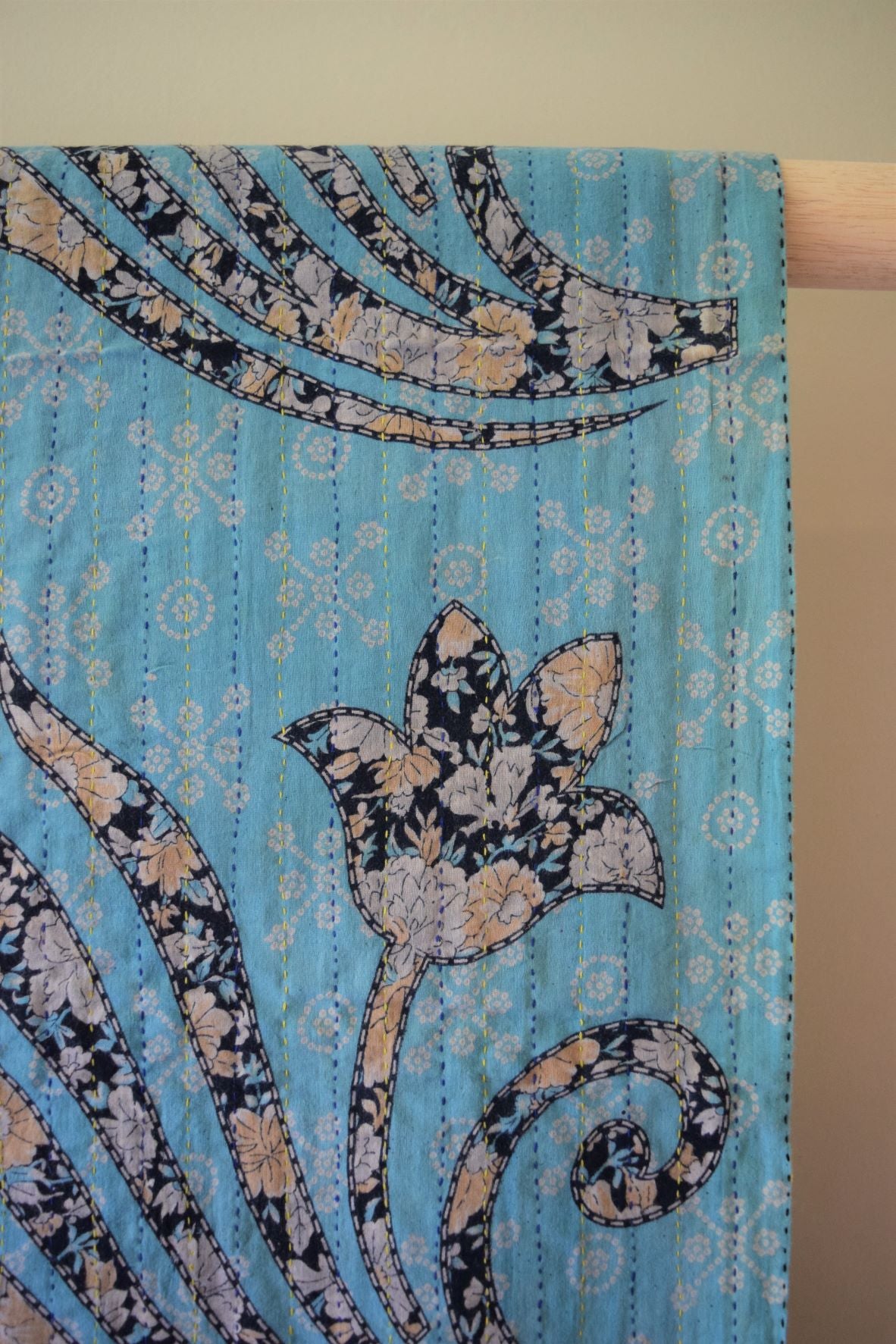 Vintage cotton sari scarves - 4