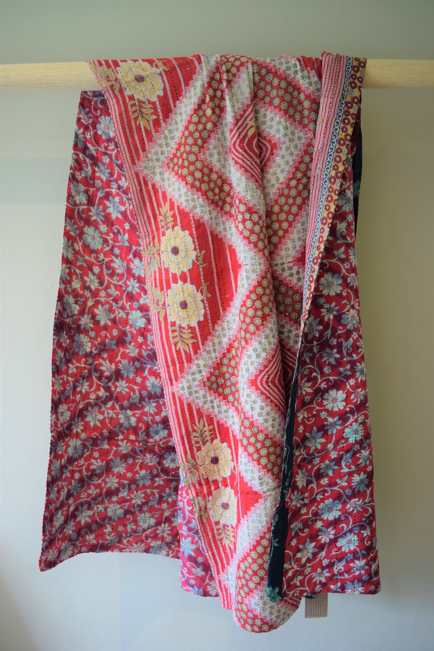 Vintage cotton sari scarves - 0