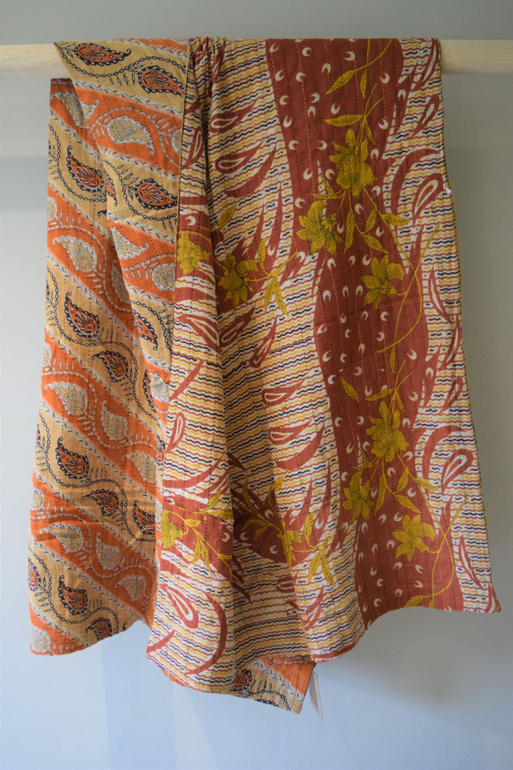 Vintage cotton sari scarves - 0