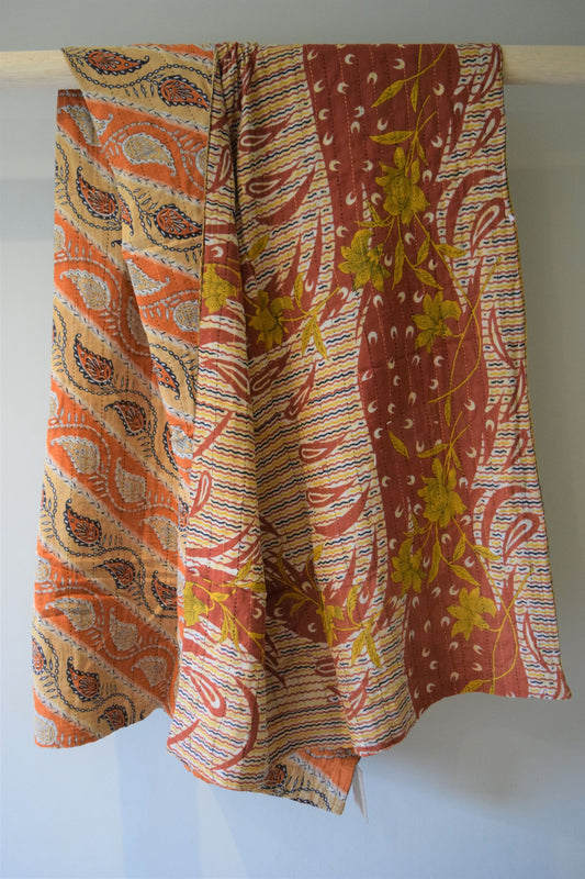 Vintage cotton sari scarves - 0