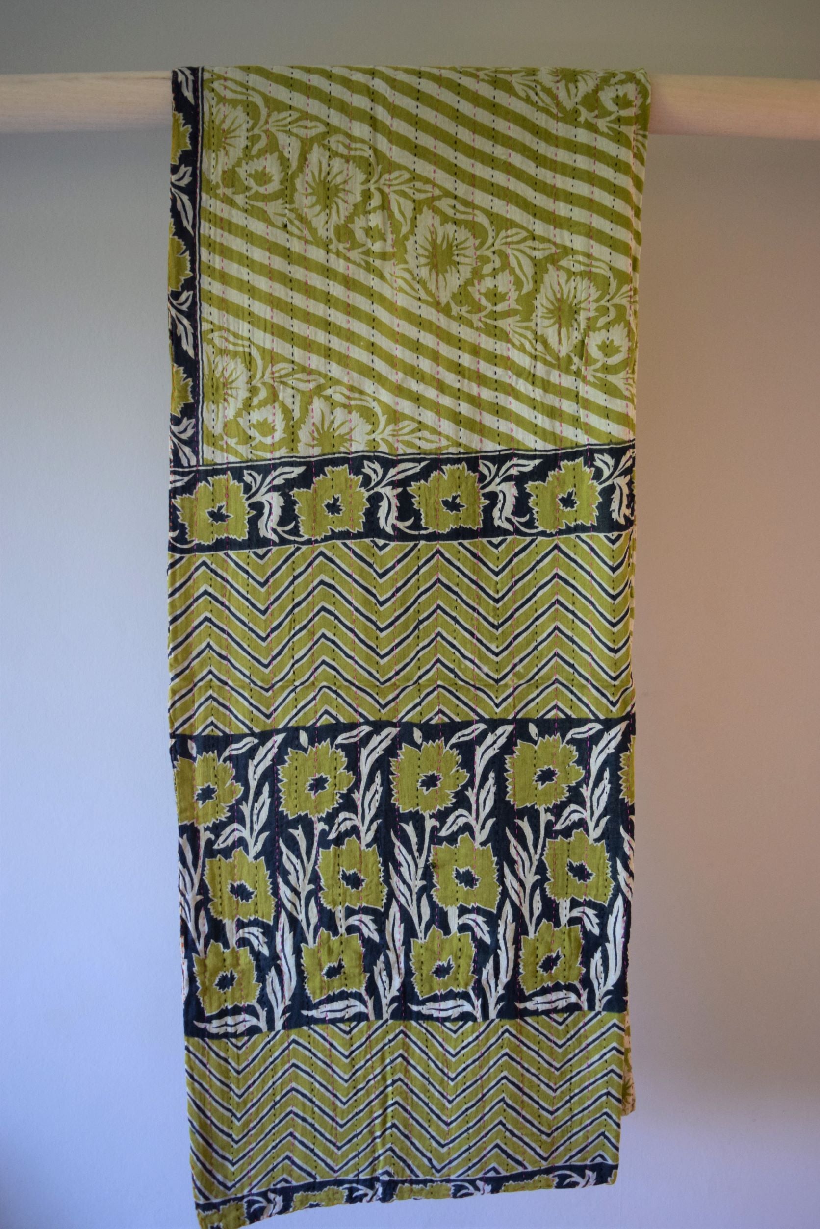 Vintage cotton sari scarves - 3