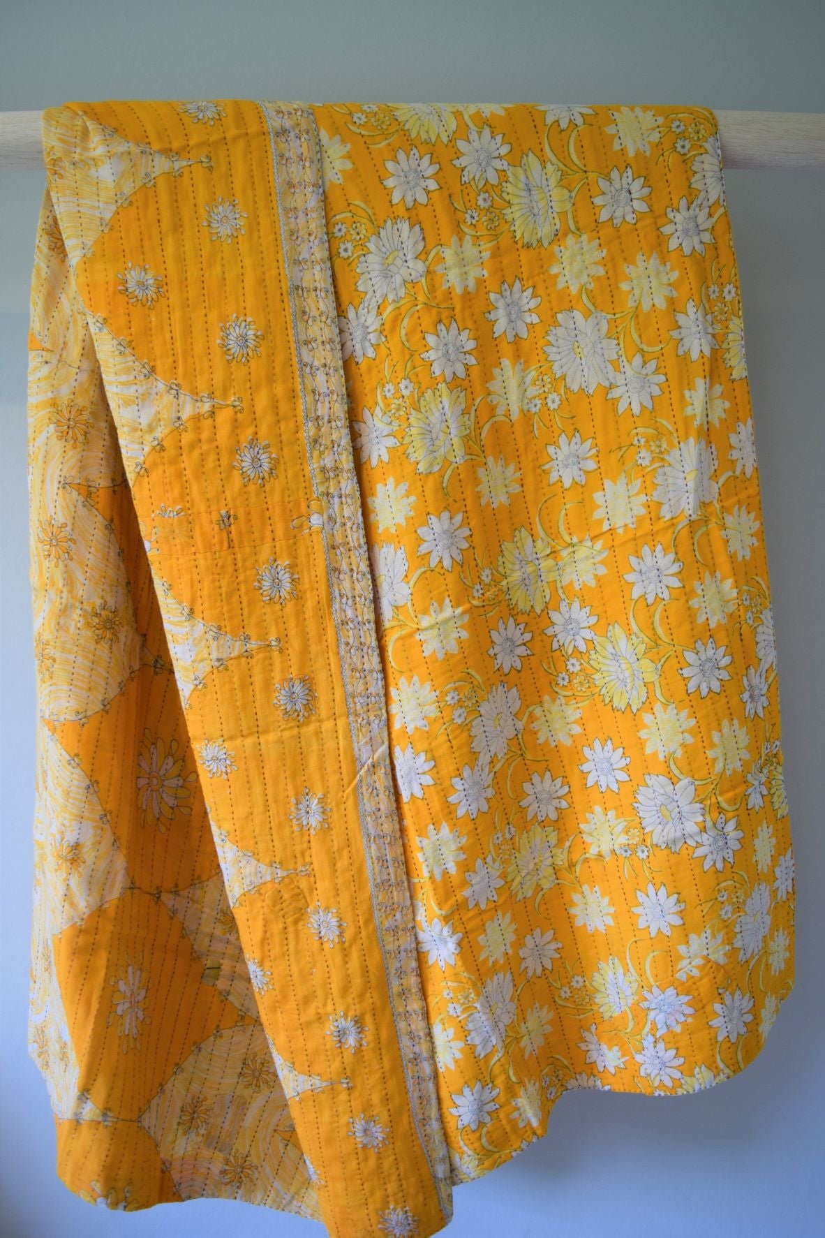 Vintage cotton sari scarves - 0