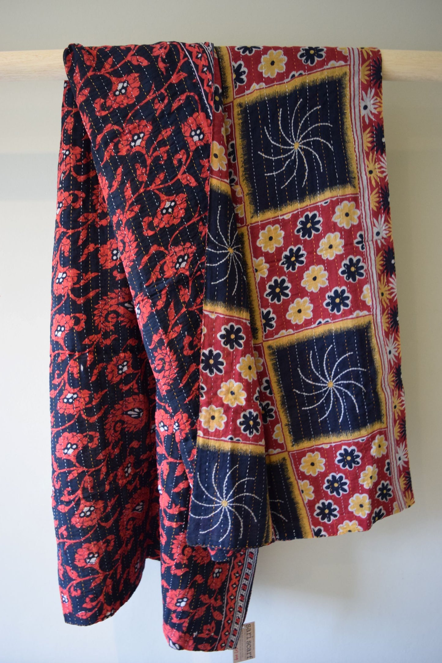 Vintage cotton sari scarves - 0