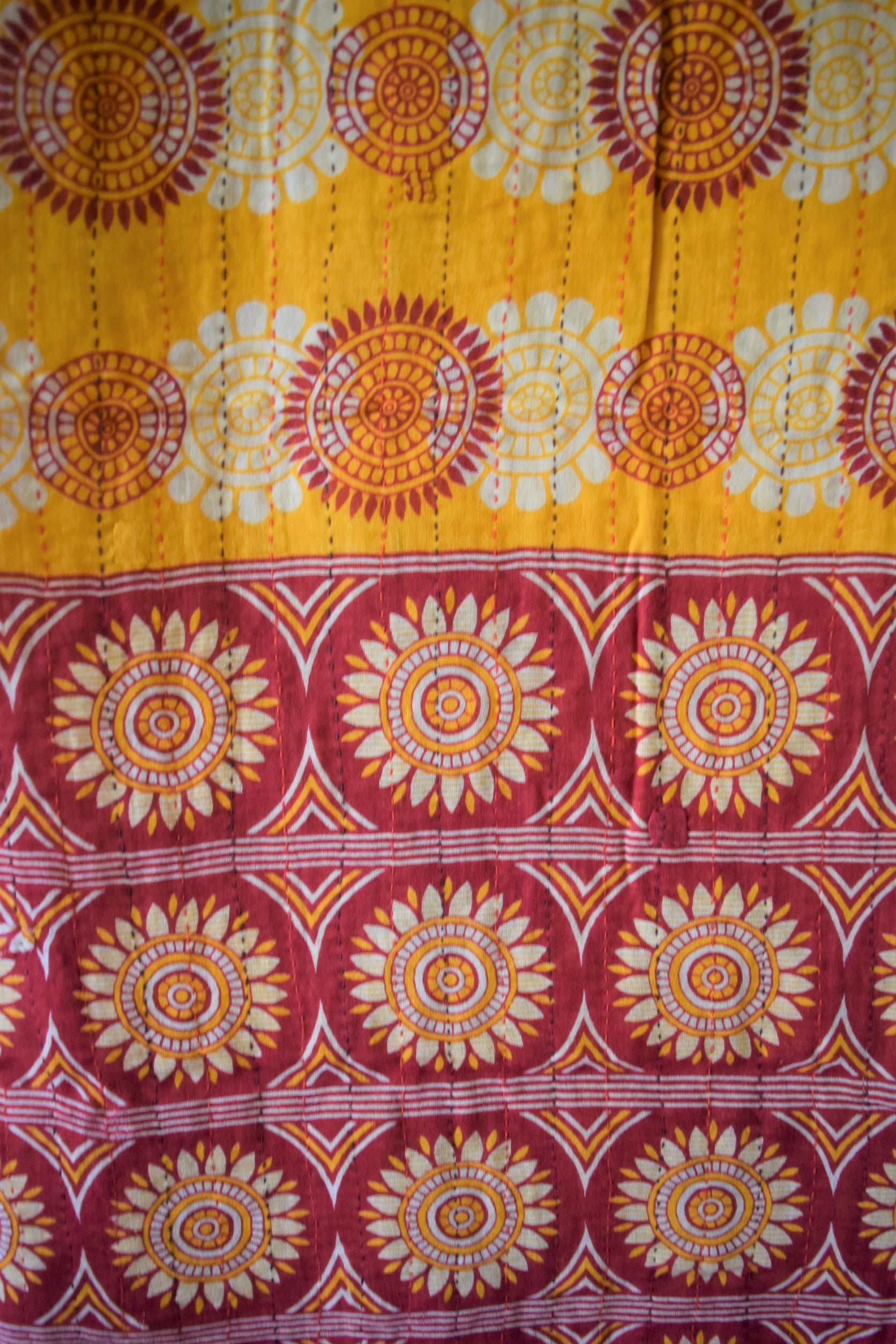 Vintage cotton sari scarves - 4