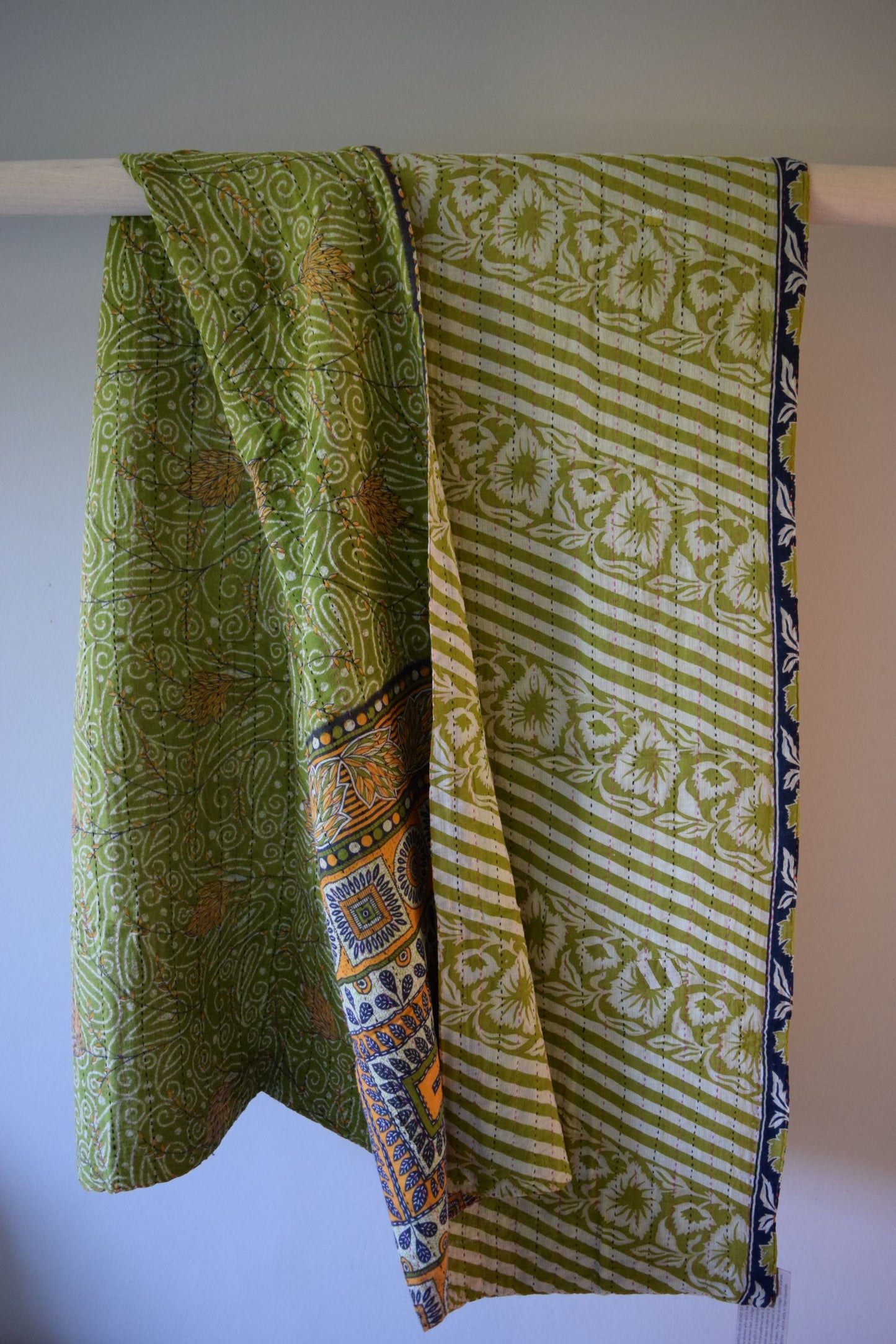 Vintage cotton sari scarves - 0